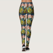 Kirchner Roze Rozen Expressionistische Bloemschild Leggings (Achterkant)