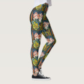 Kirchner Roze Rozen Expressionistische Bloemschild Leggings (Rechts)