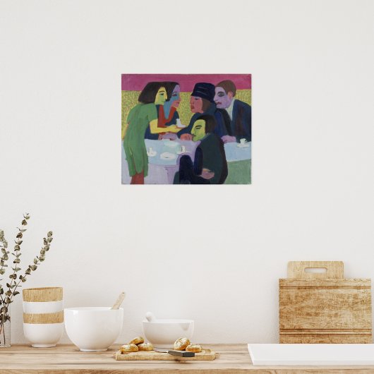 Kirchner - Scène in een café Poster (Keuken)