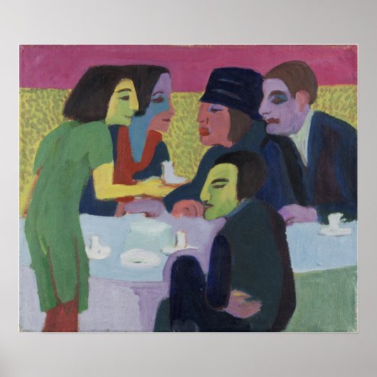 Kirchner - Scène in een café Poster (Voorkant)
