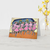 Kirchner - Six Dancers, beroemd schilderij, Kaart (Gele Bloem)