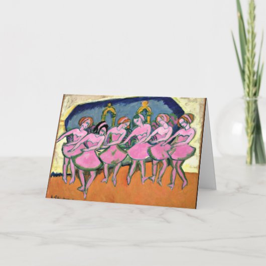 Kirchner - Six Dancers, beroemd schilderij, Kaart (Voorkant)