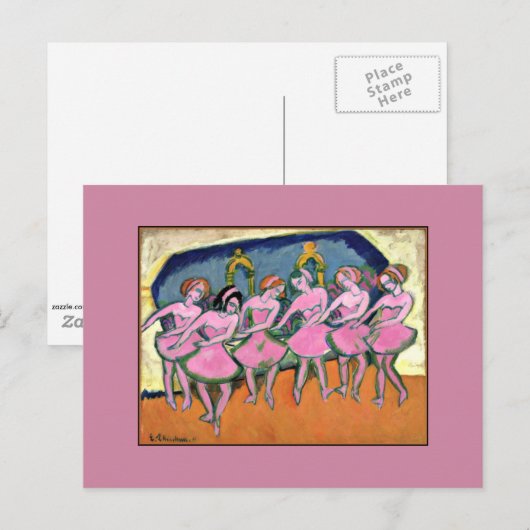 Kirchner - Six Dancers Briefkaart (Voorkant / Achterkant)