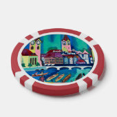 Kirchner Stadsgezicht Zürich Expressionistische Ku Poker Chips (Enkel)