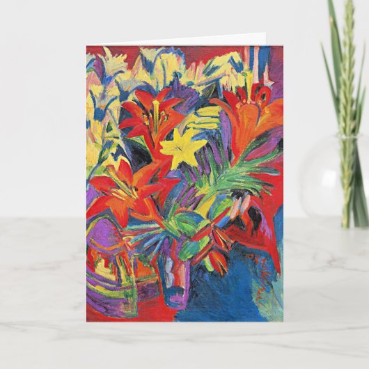 Kirchner - Stilleven met Lilies Kaart (Voorkant)