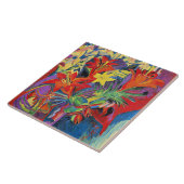 Kirchner - Stilleven met Lilies Tegeltje (Zijkant)