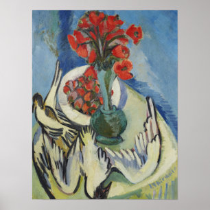 Kirchner - Stilleven met Moven Papaverzaden En … Poster