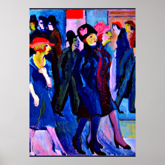 Kirchner - Street Scene, 1926 Poster (Voorkant)