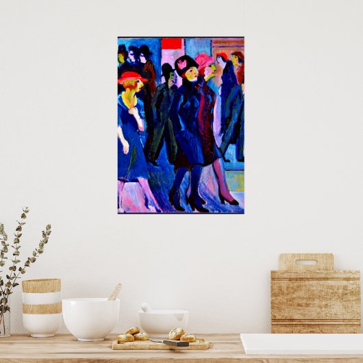 Kirchner - Street Scene, 1926 Poster (Keuken)