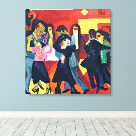 Kirchner - Tango Tea Canvasprint Canvas Afdruk (Insitu (Houten vloer))