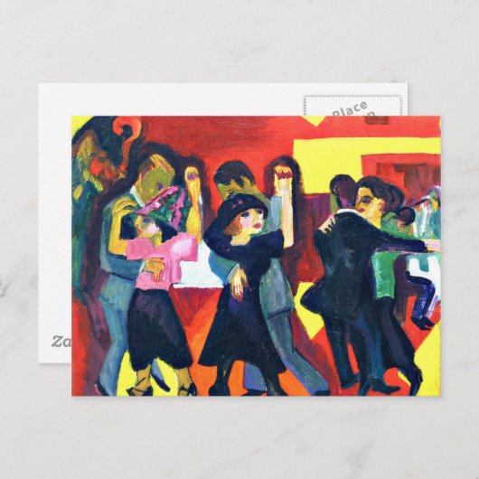 Kirchner - Tango Tea; Ernst Kirchner schilderij Briefkaart (Voorkant / Achterkant)