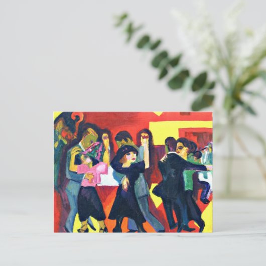 Kirchner - Tango-thee; Schilderij van Ernst Kirchn Briefkaart (Staand voorkant)