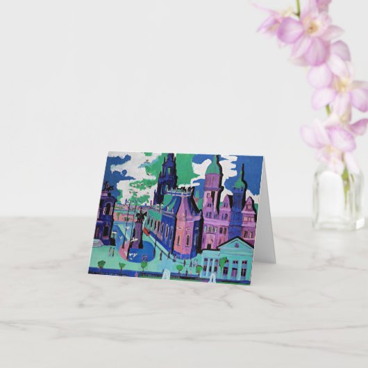 Kirchner - Uitzicht van Dresden Kaart (Orchidee)