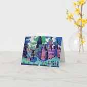 Kirchner - Uitzicht van Dresden Kaart (Gele Bloem)