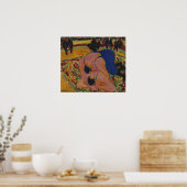 Kirchner - Worstelaars in een circus Poster (Keuken)