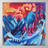 Kirchner's Winter Landscape in Moonlight Poster (Voorkant)