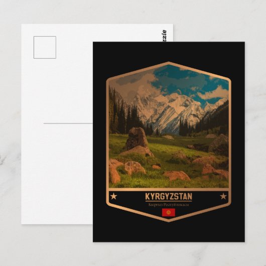 Kirgizië Briefkaart (Voorkant / Achterkant)