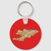 Kirgizië Kaart Sleutelhanger (Voorkant)