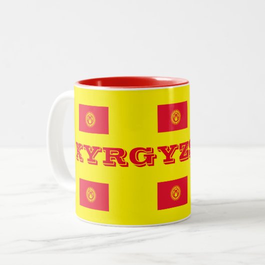 Kirgizië * Mok vlag (Voorkant links)