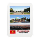 Kirgizië - Mozaïek - Magnet Magneet (Verticaal)