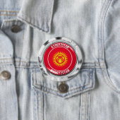 Kirgizië Ronde Embleem Button 7,6 Cm (In situ)