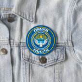 Kirgizië Ronde Embleem Ronde Button 7,6 Cm (In situ)