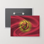 Kirgizië Vlag Button (Voorkant / Achterkant)