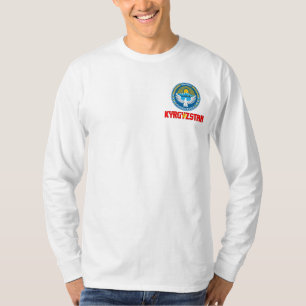 Kirgizië Vlag en Wapen Patriottisch T-shirt