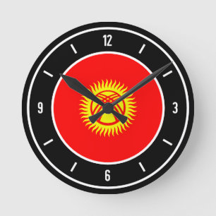 Kirgizië Vlag legant Ronde Klok