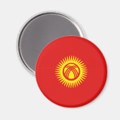 Kirgizië Vlag magneet (Voorkant / Achterkant)