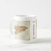 Kirgizië vlag + Mok kaart (Voorkant links)