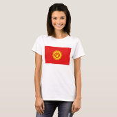 Kirgizië vlag x kaart T-Shirt (Voorkant volledig)