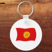 Kirgizische Republiek Vlag Sleutelhanger (Voorkant)