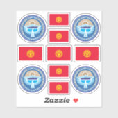 Kirgizische symbolen / wapenschild en sticker (Vel)