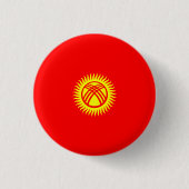 Kirgizische vlag, vlag van Kirgizië Ronde Button 3,2 Cm (Voorkant)