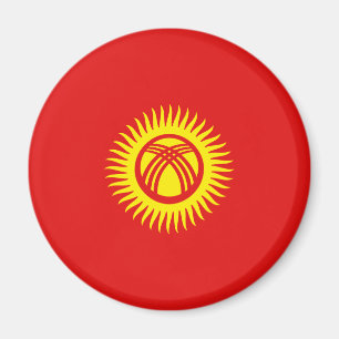 Kirgizistan Fisheye Flag Magnet