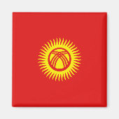Kirgizstan Flag Magnet (Voorkant)