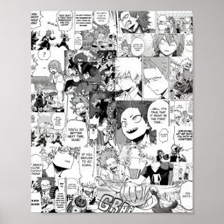 Kiribaku Manga Collage Poster