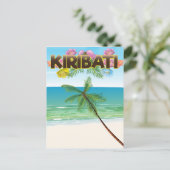 Kiribati-eiland-reisposter Briefkaart (Staand voorkant)