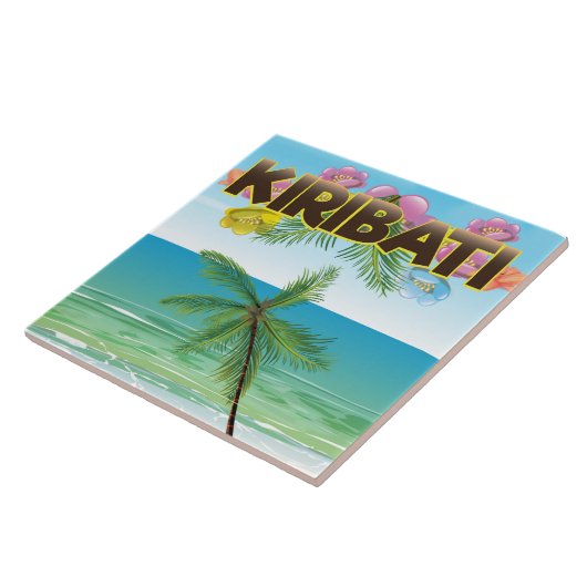 Kiribati-eiland-reisposter Tegeltje (Zijkant)