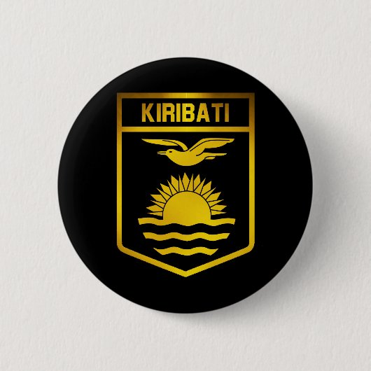 Kiribati Emblem Ronde Button 5,7 Cm (Voorkant)