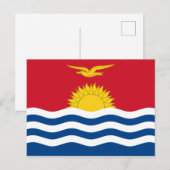 Kiribati Flag Briefkaart (Voorkant / Achterkant)