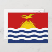 Kiribati Flag Briefkaart (Voorkant / Achterkant)