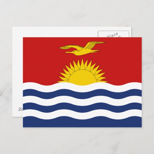Kiribati Flag Briefkaart (Voorkant / Achterkant)