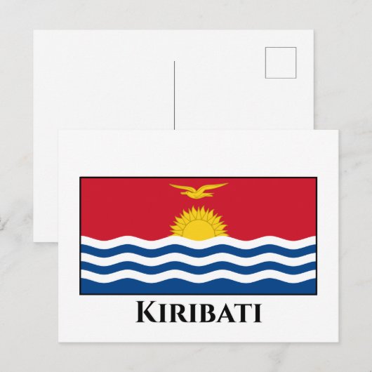 Kiribati Flag Briefkaart (Voorkant / Achterkant)