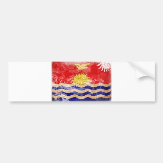 Kiribati Flag Bumpersticker (Voorkant)