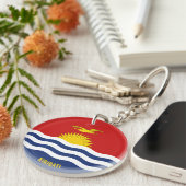 Kiribati Flag Charming Patriotic Sleutelhanger (Voorkant Rechts)