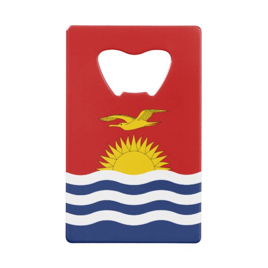 Kiribati Flag Creditkaart Flessenopener (Voorkant)