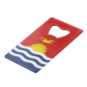 Kiribati Flag Creditkaart Flessenopener (Voorkant Gekanteld)