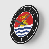 Kiribati Flag Elegant Ronde Klok (Hoek)